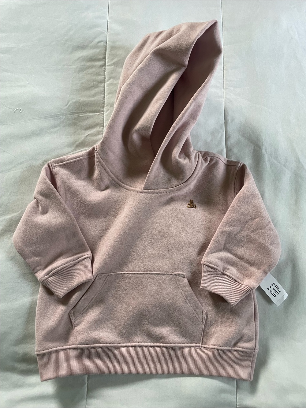 Baby GAP Pale Pink Hoodie Sweatshirt with Teddybear Logo